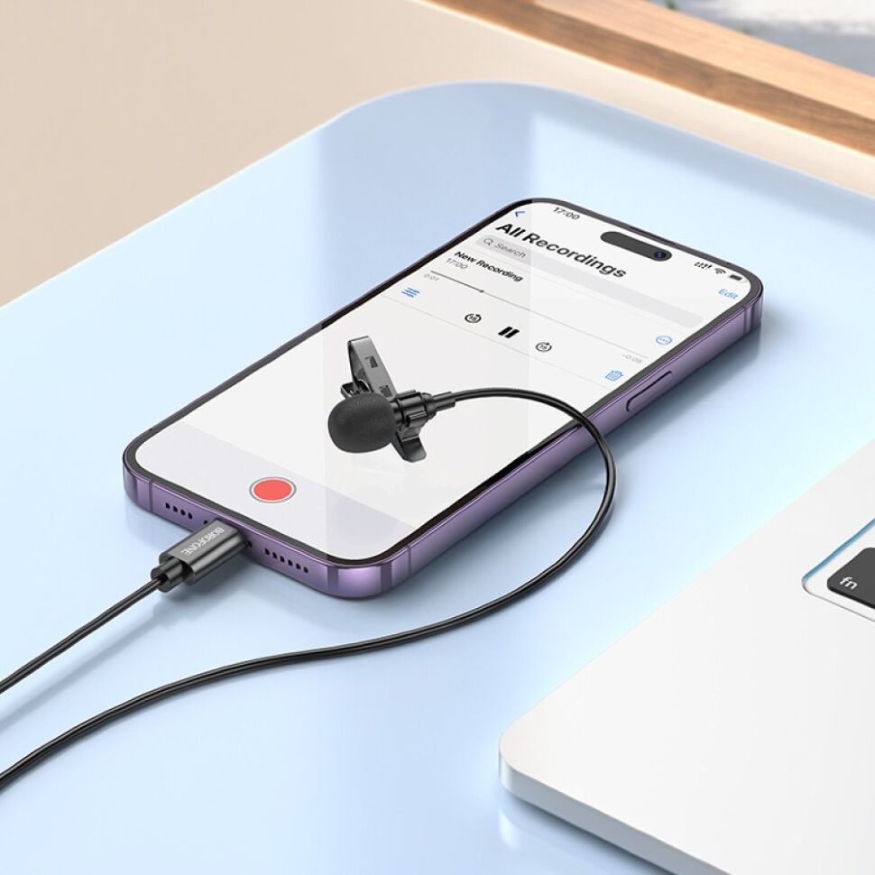Дротовий петличний мікрофон Borofone BFK11 до iPhone