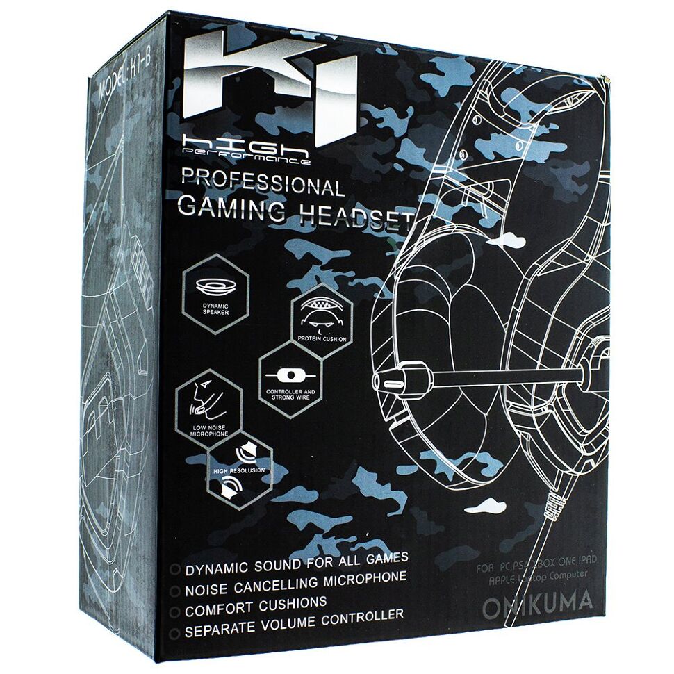 Ігрова гарнітура для комп'ютера ONIKUMA K1B CAMO