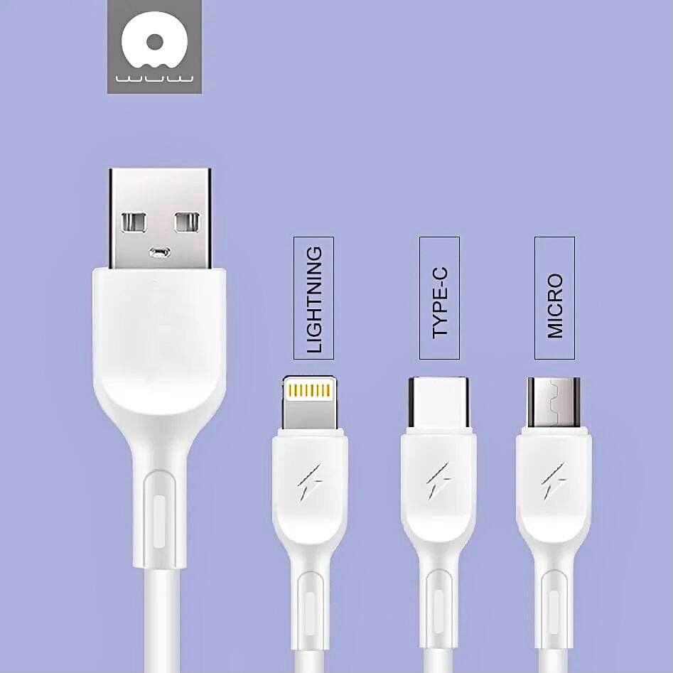 Мережевий зарядний пристрій WUW T38 2USB 2.4A + USB MICRO Мережевий зарядний пристрій WUW T38 2USB 2.4A + USB MICRO