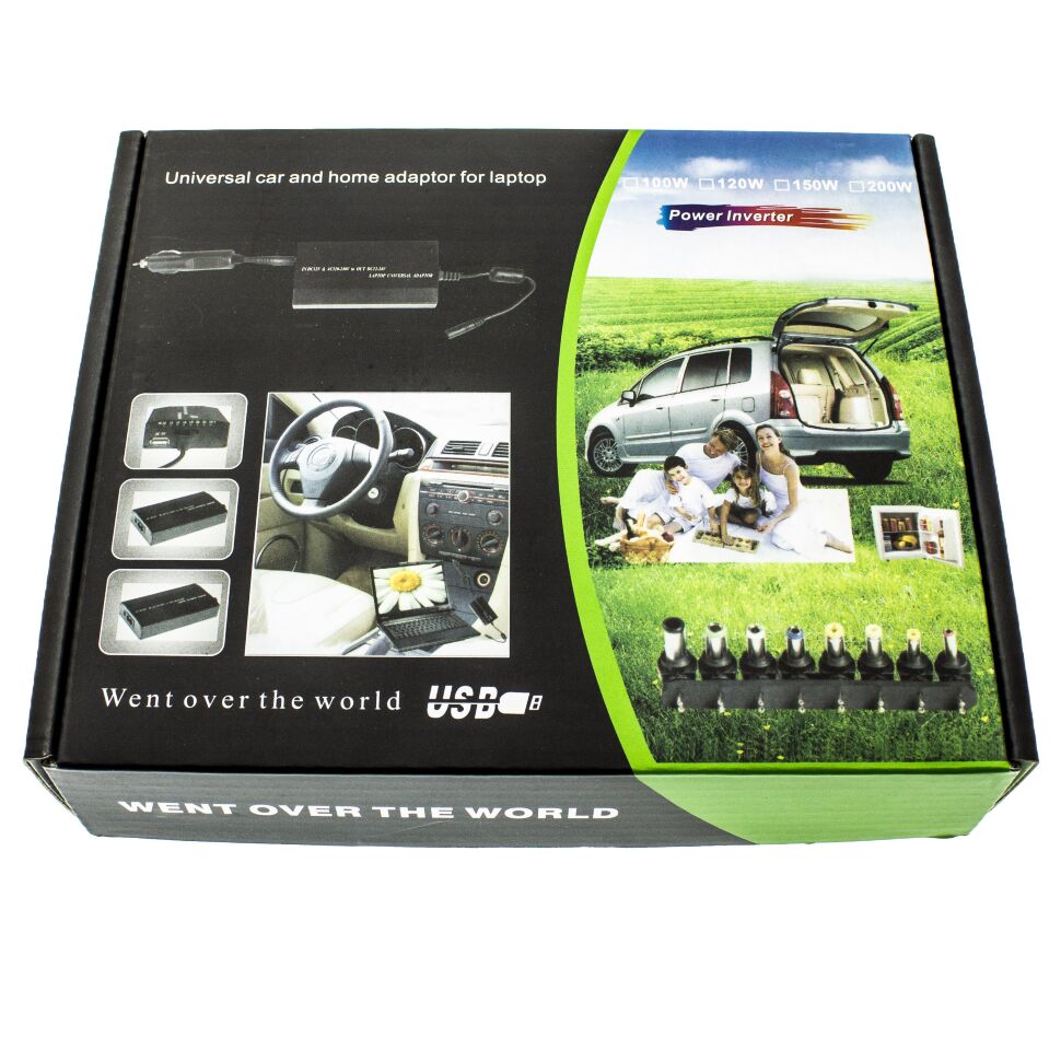 Універсальний зарядний пристрій для ноутбука AC/DC 100W з 8 перехідниками Універсальний зарядний пристрій для ноутбука AC/DC 100W з 8 перехідниками