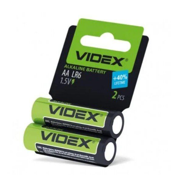 Батарейка AA ALKALINE VIDEX LR6 1.5V, 2 штуки