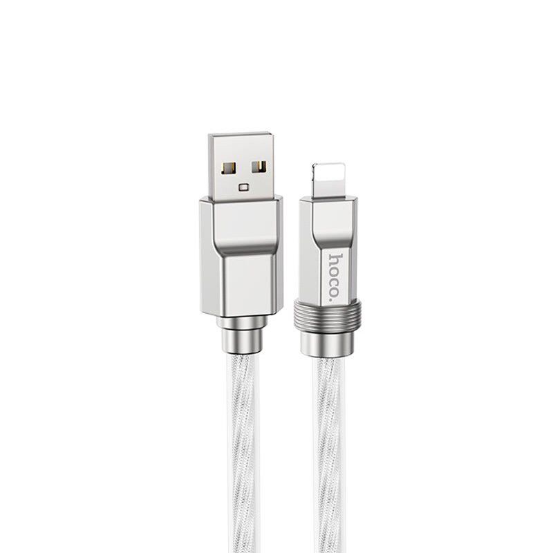 USB кабель HOCO U113 100W USB - Lightning СТАЛЕВИЙ USB кабель HOCO U113 100W USB - Lightning СТАЛЕВИЙ