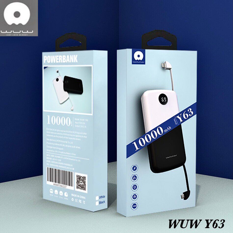 Power Bank WUW Y63 10000 mAh ЧОРНИЙ Power Bank WUW Y63 10000 mAh ЧОРНИЙ