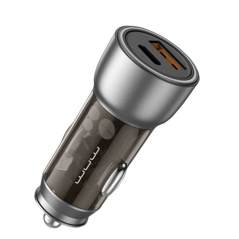 Автомобільний зарядний пристрій WUW C185 USB + TYPE-C 38W (96) Автомобільний зарядний пристрій WUW C185 USB + TYPE-C 38W (96)