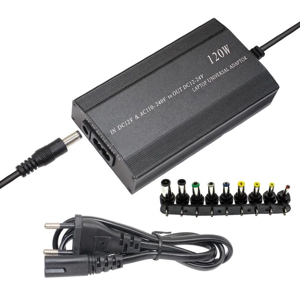 Універсальний зарядний пристрій для ноутбука AC/DC 120W з 10 перехідниками Універсальний зарядний пристрій для ноутбука AC/DC 120W з 10 перехідниками