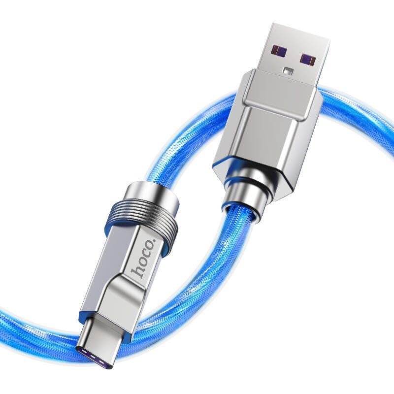 USB кабель HOCO U113 100W USB - Type-C СИНIЙ USB кабель HOCO U113 100W USB - Type-C СИНIЙ