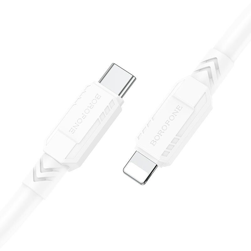 USB-C кабель BOROFONE BX81 Goodway PD charging data Type-C - Lightning 6ММ, білий USB-C кабель BOROFONE BX81 Goodway PD charging data Type-C - Lightning 6ММ, білий