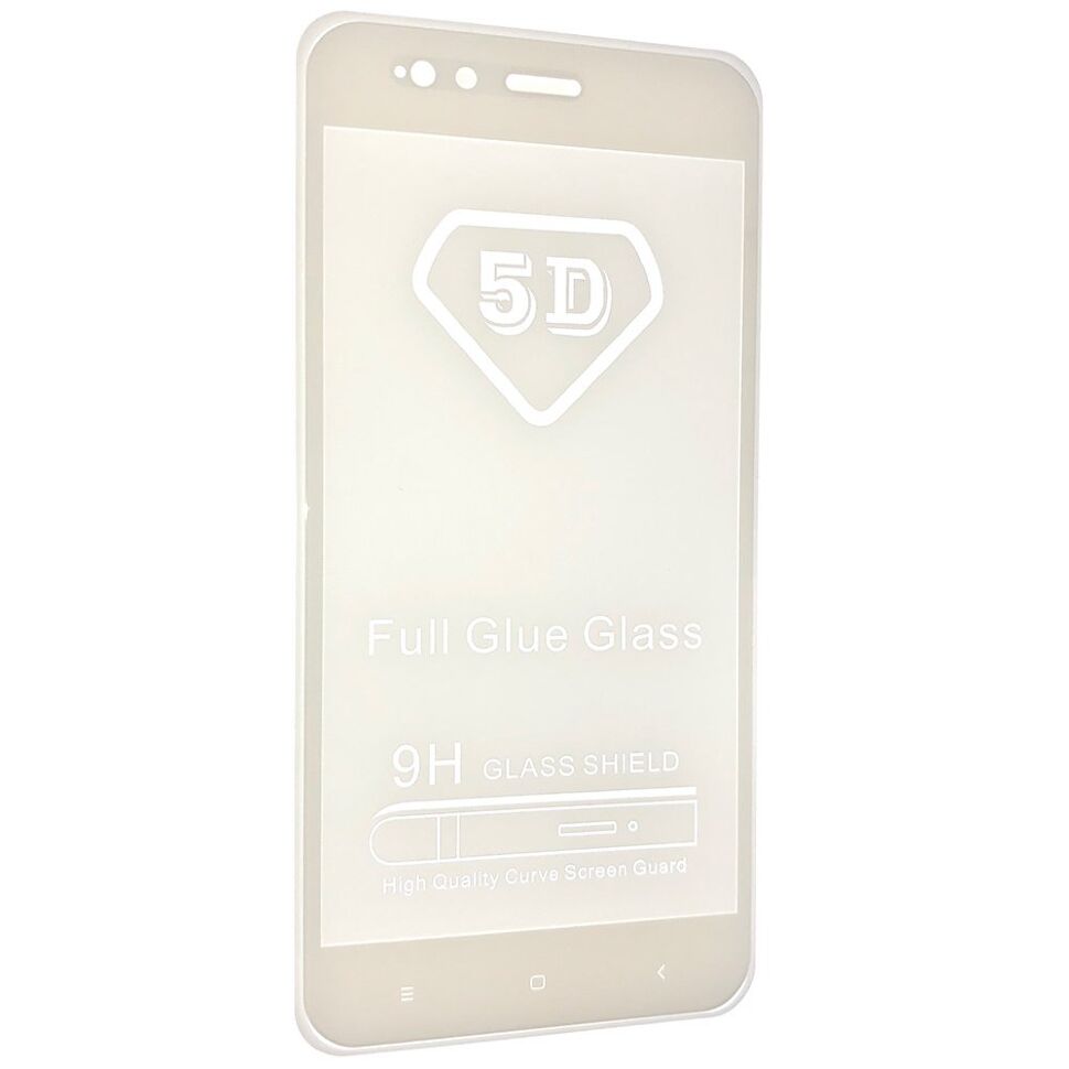 Скло 5D FULL GLUE TRIPLEX XIAOMI Mi5x/MiA1 БІЛИЙ тех. пак.