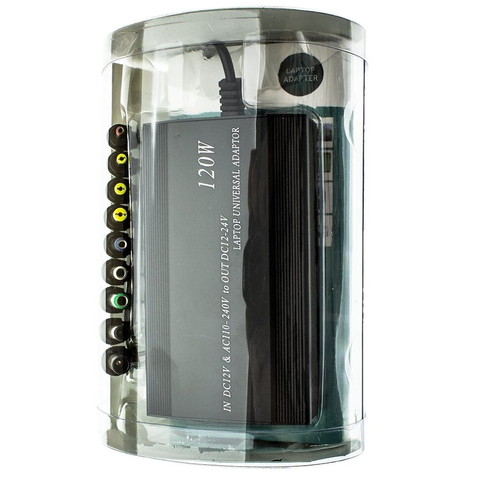 Універсальний зарядний пристрій для ноутбука AC/DC 120W з 10 перехідниками Універсальний зарядний пристрій для ноутбука AC/DC 120W з 10 перехідниками