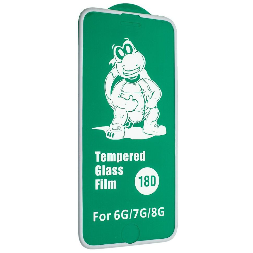Захисне скло 18D із захисним бортом для APPLE IPHONE 6 / 7 / 8 БІЛИЙ Захисне скло 18D із захисним бортом для APPLE IPHONE 6 / 7 / 8 БІЛИЙ