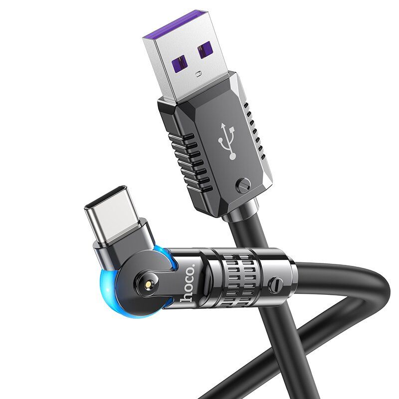 USB кабель HOCO U118 100W USB - Type-C ЧОРНИЙ USB кабель HOCO U118 100W USB - Type-C ЧОРНИЙ