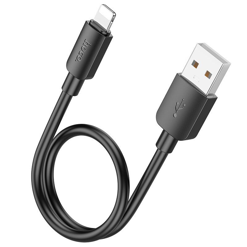 USB кабель HOCO X96 USB - Lightning, 0.25 метри, чорний USB кабель HOCO X96 USB - Lightning, 0.25 метри, чорний
