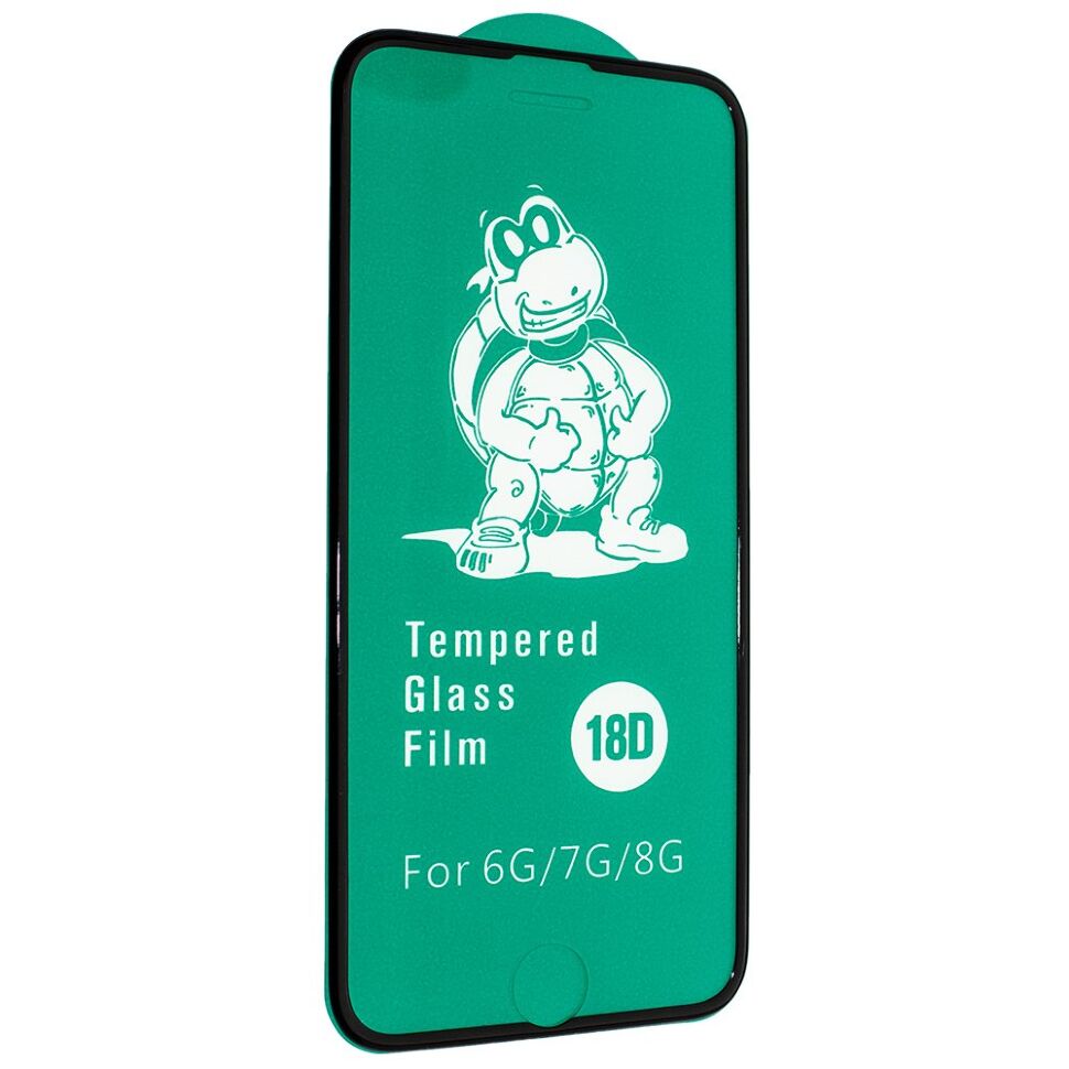 Захисне скло 18D із захисним бортом для APPLE IPHONE 6 / 7 / 8 ЧОРНИЙ Захисне скло 18D із захисним бортом для APPLE IPHONE 6 / 7 / 8 ЧОРНИЙ