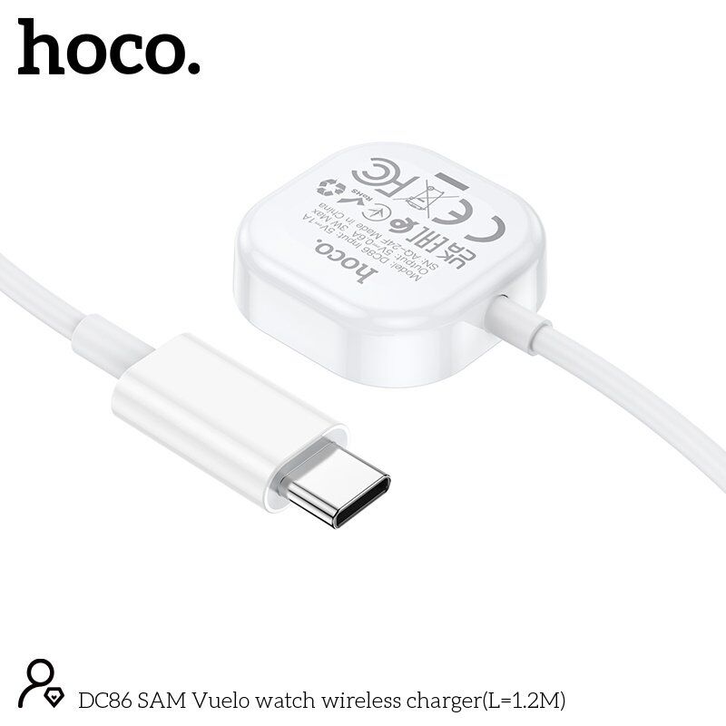 Бездротовий зарядний пристрій HOCO DC86 SAMSUNG GALAXY WATCH, білий Бездротовий зарядний пристрій HOCO DC86 SAMSUNG GALAXY WATCH, білий