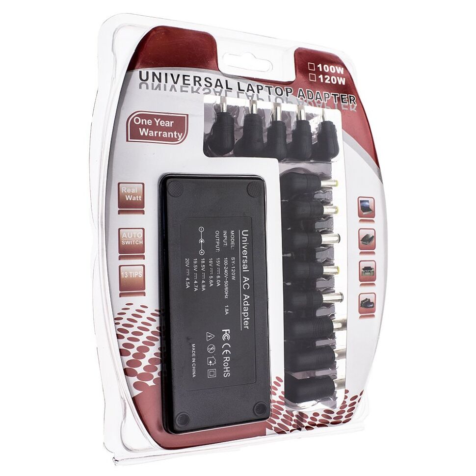 Універсальний пристрій для ноутбука 120W 13 перехідників Універсальний пристрій для ноутбука 120W 13 перехідників