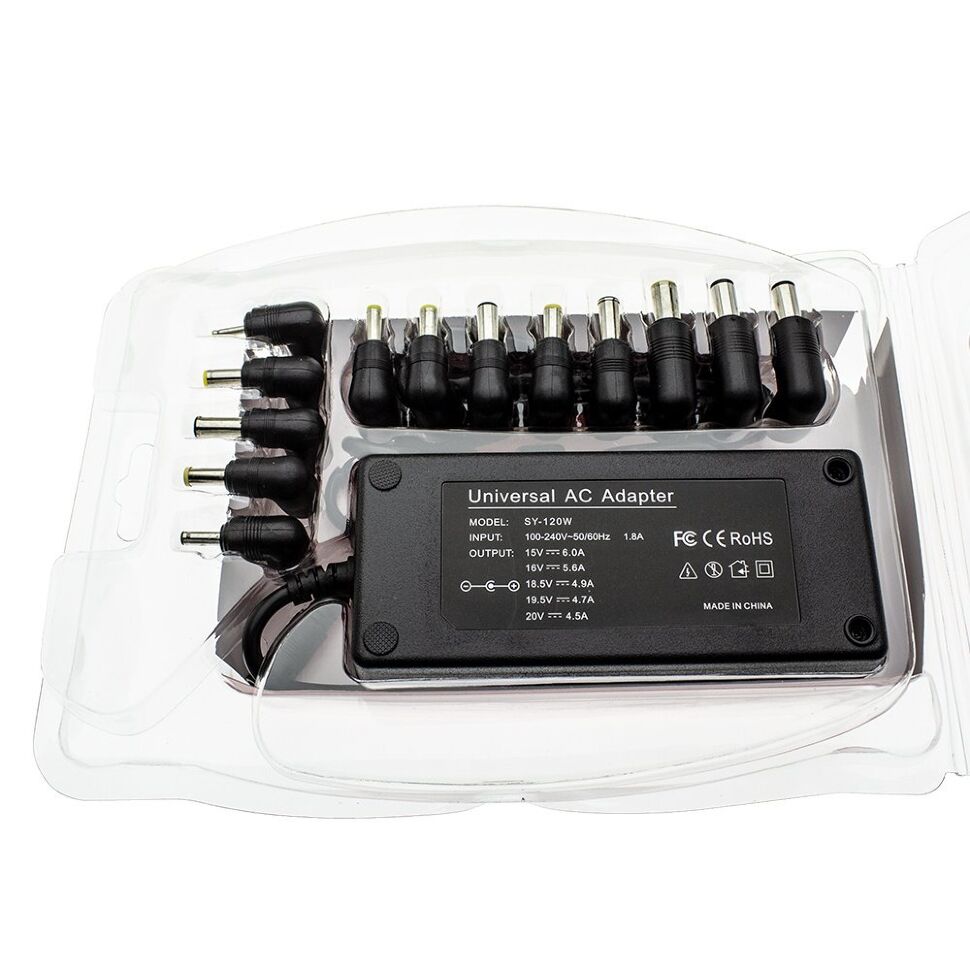Універсальний пристрій для ноутбука 120W 13 перехідників Універсальний пристрій для ноутбука 120W 13 перехідників