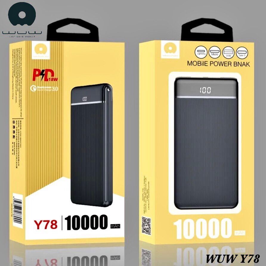 Power Bank WUW Y78 10000 mAh ЧОРНИЙ Power Bank WUW Y78 10000 mAh ЧОРНИЙ