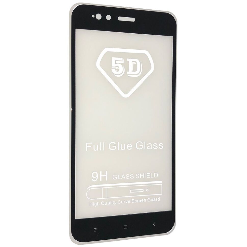 Скло 5D FULL GLUE TRIPLEX XIAOMI Mi5x/MiA1 ЧОРНИЙ тех. пак.