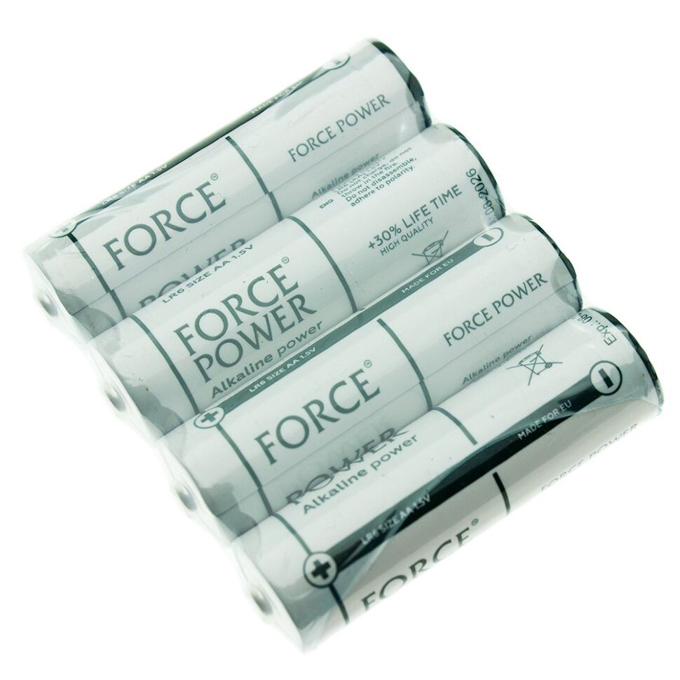 Батарейка AA лужна FORCE POWER LR6 1.5V, 4 штуки Батарейка AA лужна FORCE POWER LR6 1.5V, 4 штуки