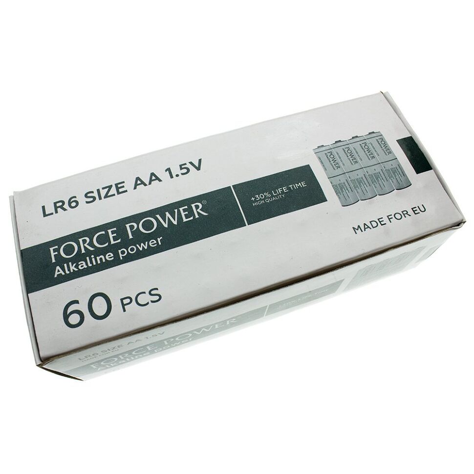 Батарейка AA лужна FORCE POWER LR6 1.5V, 4 штуки Батарейка AA лужна FORCE POWER LR6 1.5V, 4 штуки