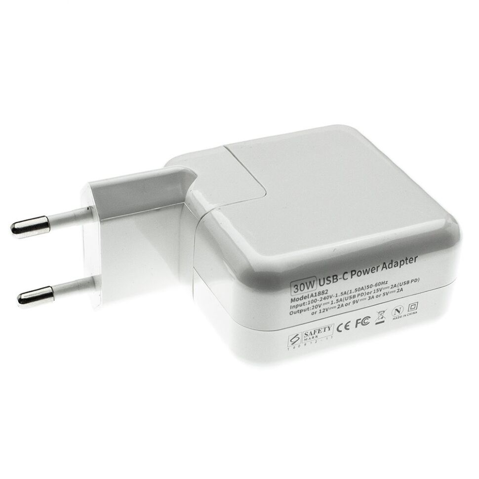 Блок живлення для MacBook APPLE AE30 Type-C PD 30W 20V 1.5A + кабель Type-C - Type-C, 2 метри Блок живлення для MacBook APPLE AE30 Type-C PD 30W 20V 1.5A + кабель Type-C - Type-C, 2 метри