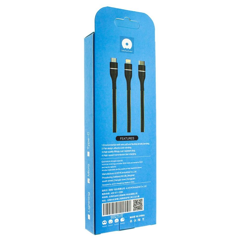 Кабель USB WUW X112 micro 2.4A Кабель USB WUW X112 micro 2.4A