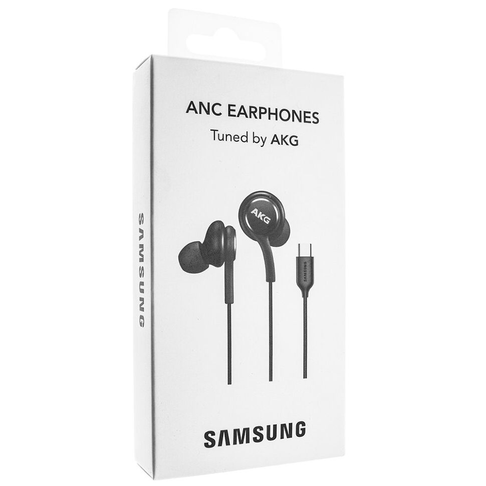Дротова гарнітура Samsung original N20 Type-C ANC Earphones by AKG EO-IC050BBEGIN, з тканинним обплетенням, чорний