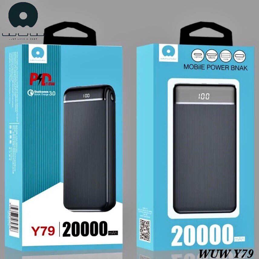 Power Bank WUW Y79 20000 mAh ЧОРНИЙ Power Bank WUW Y79 20000 mAh ЧОРНИЙ