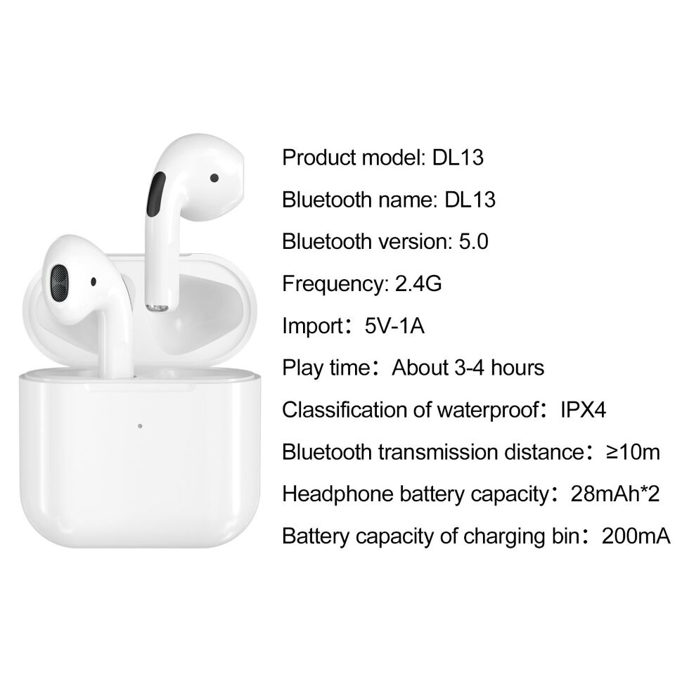 Бездротові навушники DENMEN DL13 БІЛИЙ