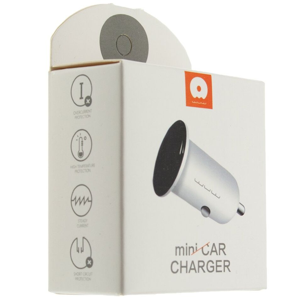 Автомобільний зарядний пристрій WUW C69 MINI 1000 mA ЧОРНИЙ Автомобільний зарядний пристрій WUW C69 MINI 1000 mA ЧОРНИЙ
