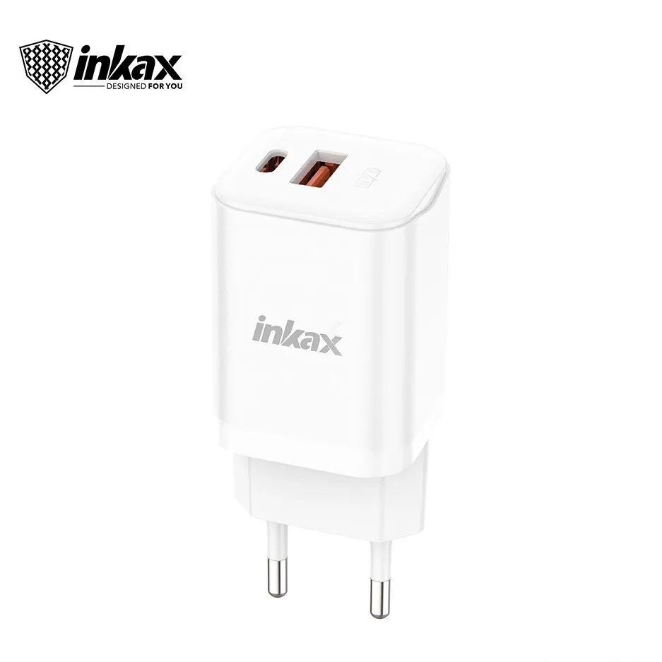 Мережевий зарядний пристрій INKAX HC-05 1 USB QC 3.0 18W / 1 TYPE-C PD 20W Мережевий зарядний пристрій INKAX HC-05 1 USB QC 3.0 18W / 1 TYPE-C PD 20W