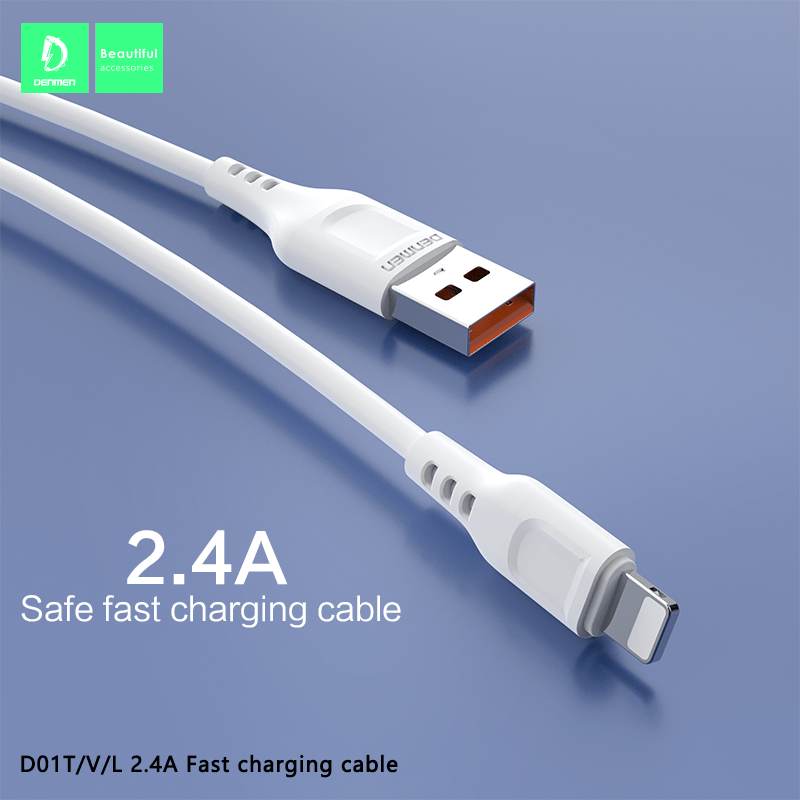 Кабель USB Denmen D01L USB - Lightning (2,4A)