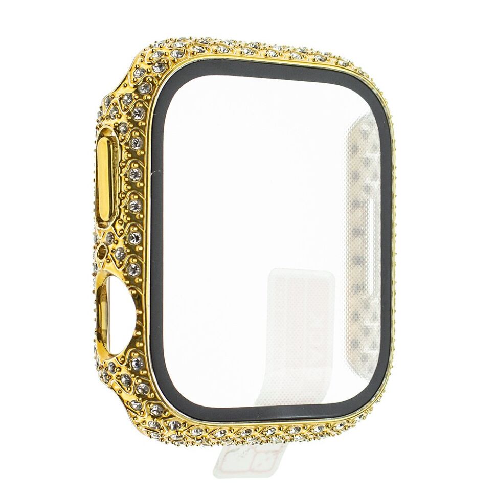 Накладка із захисним склом та стразами APPLE WATCH ЗОЛОТО