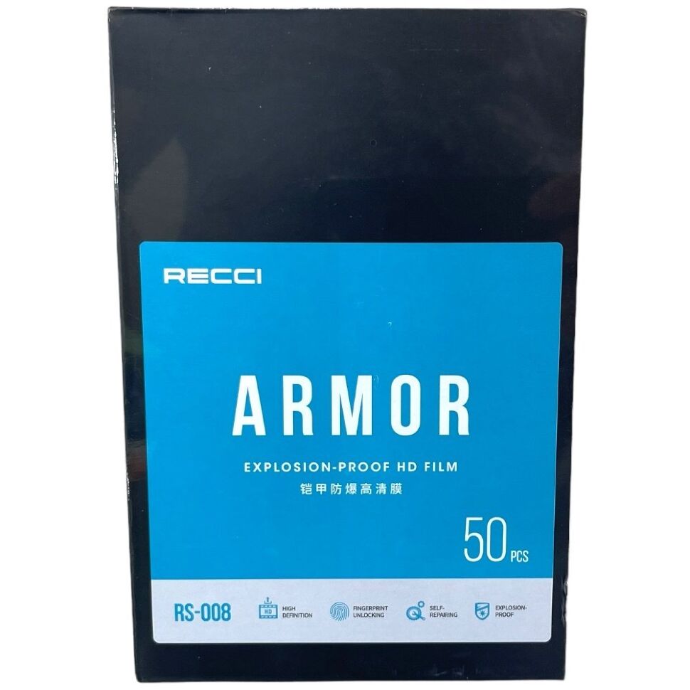Плівка гідрогель до плотера RECCI ARMOR RS-008 50 штук, глянець Плівка гідрогель до плотера RECCI ARMOR RS-008 50 штук, глянець
