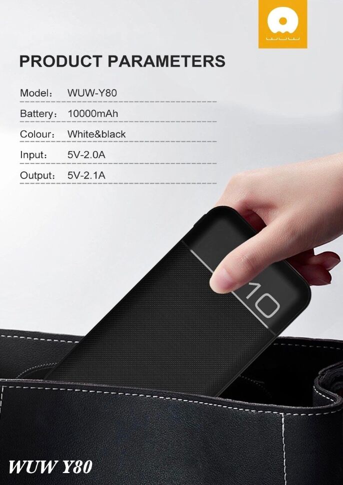 Power Bank WUW Y80 10000 mAh Power Bank WUW Y80 10000 mAh