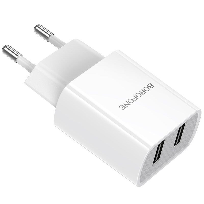 СЗУ Borofone BA53A (2USB/2,1A) (белый)