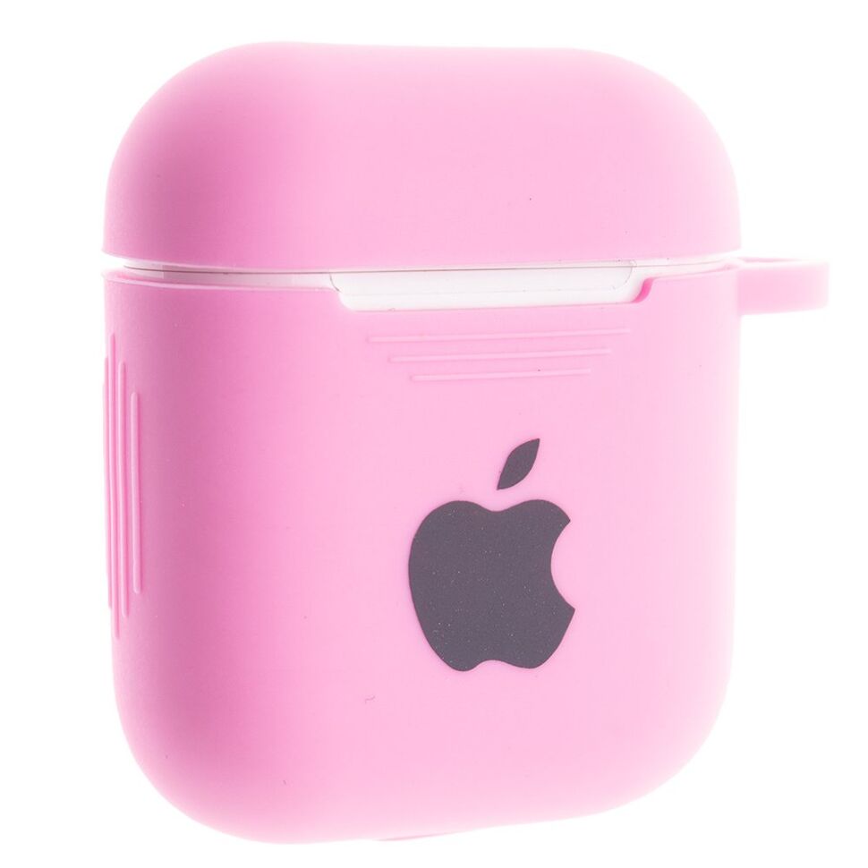 Чохол для Apple AirPods 2 з карабіном NEW (з лого яблуко) з'єднаний Чохол для Apple AirPods 2 з карабіном NEW (з лого яблуко) з'єднаний