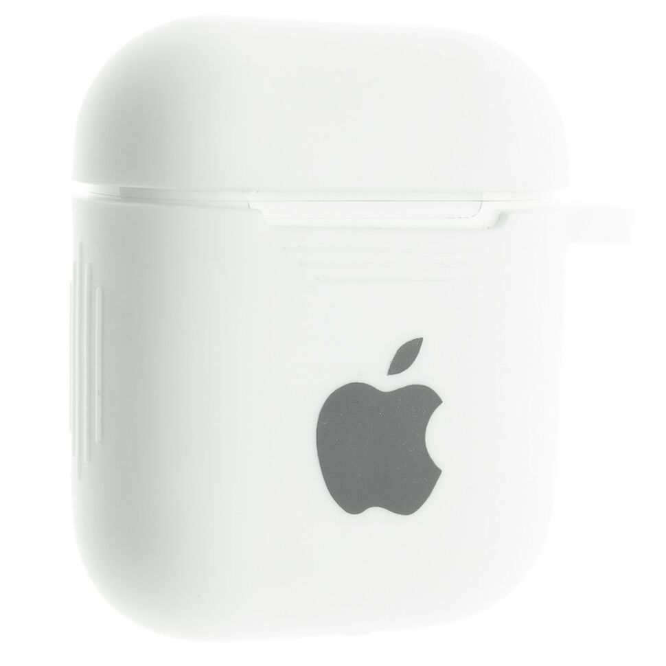 Чохол для Apple AirPods 2 з карабіном NEW (з лого яблуко) з'єднаний Чохол для Apple AirPods 2 з карабіном NEW (з лого яблуко) з'єднаний