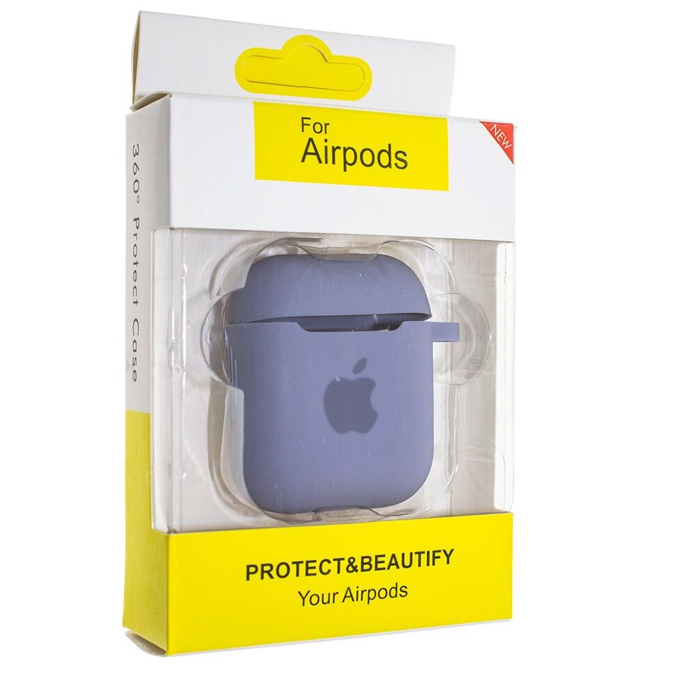 Чохол для Apple AirPods 2 з карабіном NEW (з лого яблуко) з'єднаний Чохол для Apple AirPods 2 з карабіном NEW (з лого яблуко) з'єднаний