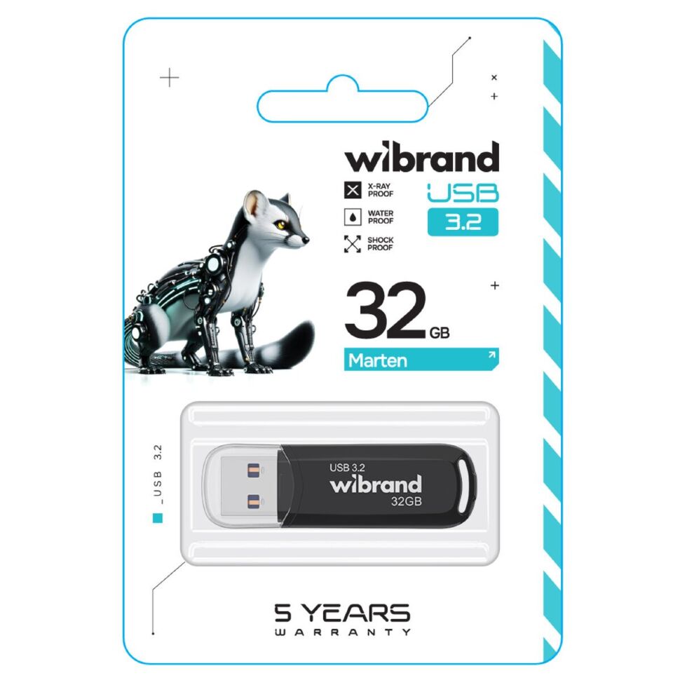 USB 3.2 Wibrand Marten 32Gb Black USB 3.2 Wibrand Marten 32Gb Black