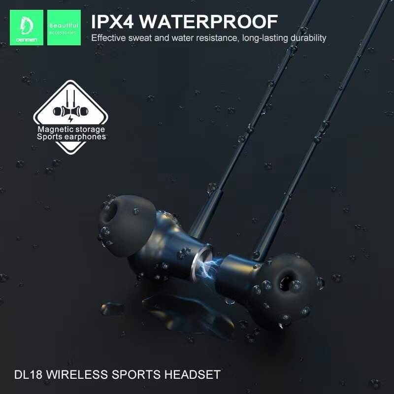 Бездротові навушники DENMEN DL18, чорний Бездротові навушники DENMEN DL18, чорний