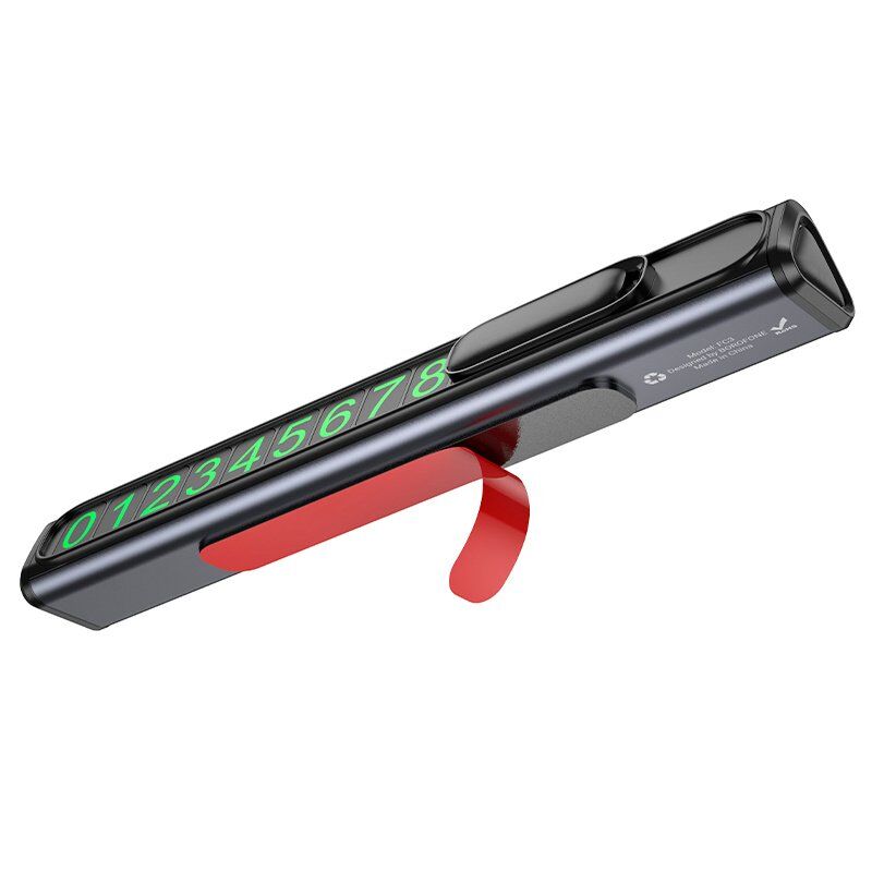 Паркувальна табличка з номером телефону на панель автомобіля BOROFONE FC3, ЧОРНО-СІРИЙ Паркувальна табличка з номером телефону на панель автомобіля BOROFONE FC3, ЧОРНО-СІРИЙ