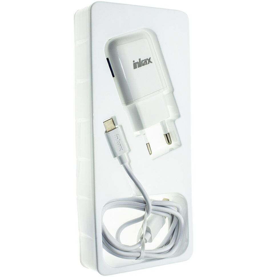 Мережевий зарядний пристрій INKAX CD-24 QC2.0 2.1A + USB кабель TYPE-C