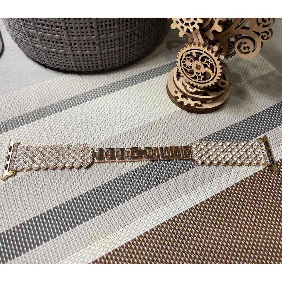 Ремінець металевий стрази rhinestones APPLE WATCH 42/44/45 MM №3