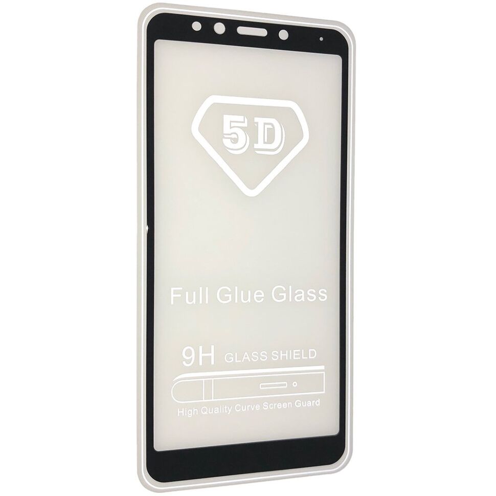 Скло 5D FULL GLUE TRIPLEX XIAOMI Redmi 5 ЧОРНИЙ тех. пак.