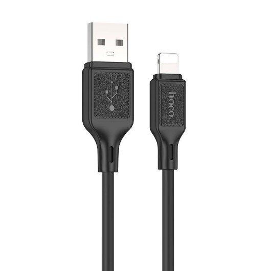 USB кабель HOCO X90 silicone USB - Lightning 1 MЕТР, ЧОРНИЙ