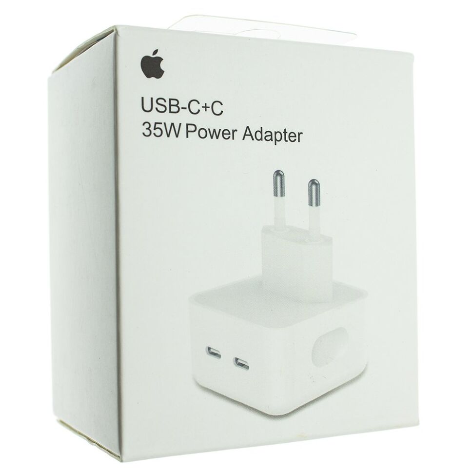 Мережевий зарядний пристрій USB-C+C 35W APPLE A2347 MHJE3ZM/A PD 3800mA ORIGINAL В УПАКОВЦІ 50W Мережевий зарядний пристрій USB-C+C 35W APPLE A2347 MHJE3ZM/A PD 3800mA ORIGINAL В УПАКОВЦІ 50W