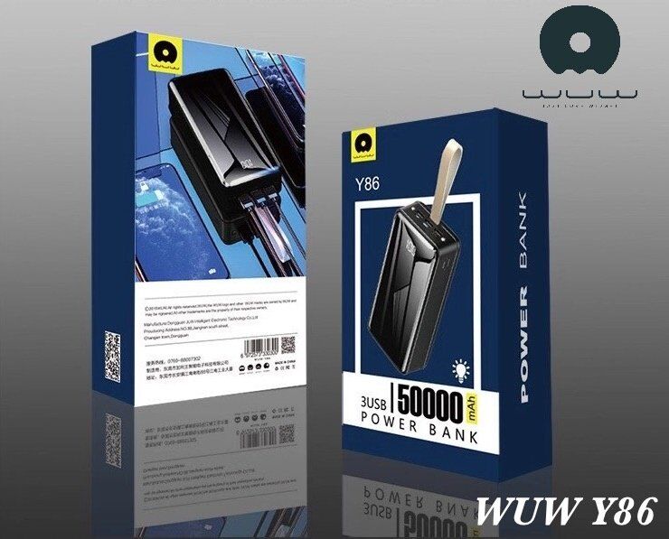 Power Bank WUW Y86 50000 mAh ЧОРНИЙ Power Bank WUW Y86 50000 mAh ЧОРНИЙ