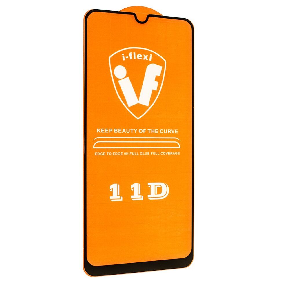 Скло 11D 9H i-flexi FULL GLUE SAMSUNG A507 Galaxy A50S (2019) КУЛЬОК ЧОРНИЙ