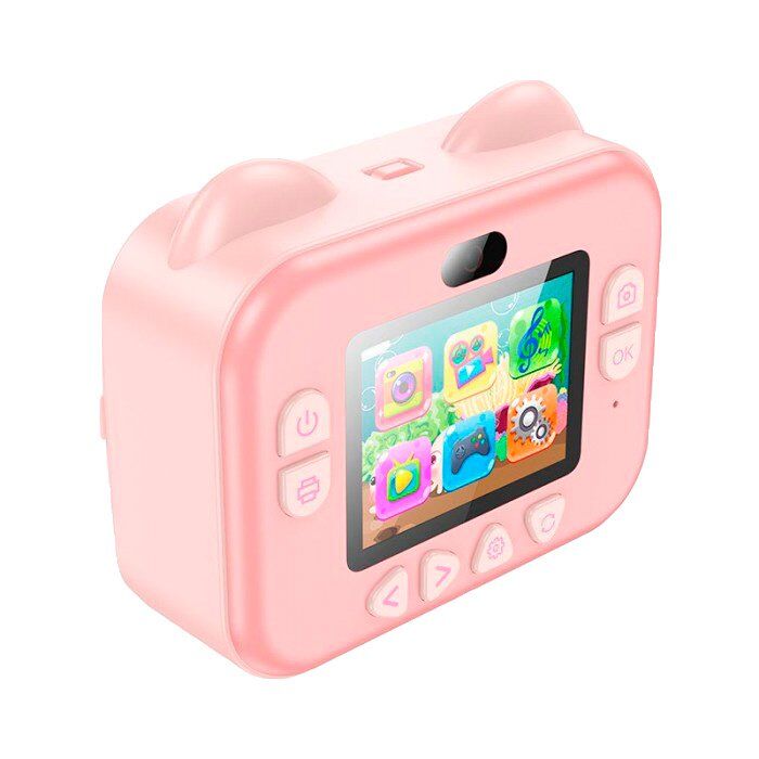 ФОТО КАМЕРА HOCO DV204 Dual lens children printing camera, РОЖЕВИЙ